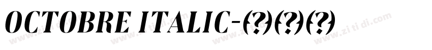 Octobre Italic字体转换